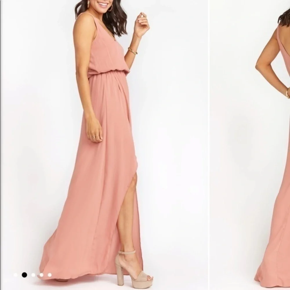 NWOT SMYMM Dark Pink Kendall Sleeveless Maxi Dress - Rustic Mauve Crisp